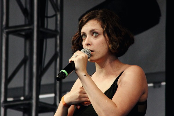 Rachel Bloom during her Fun Fun Fun set at the Yellow Stage. Photo by Janelle Abad.