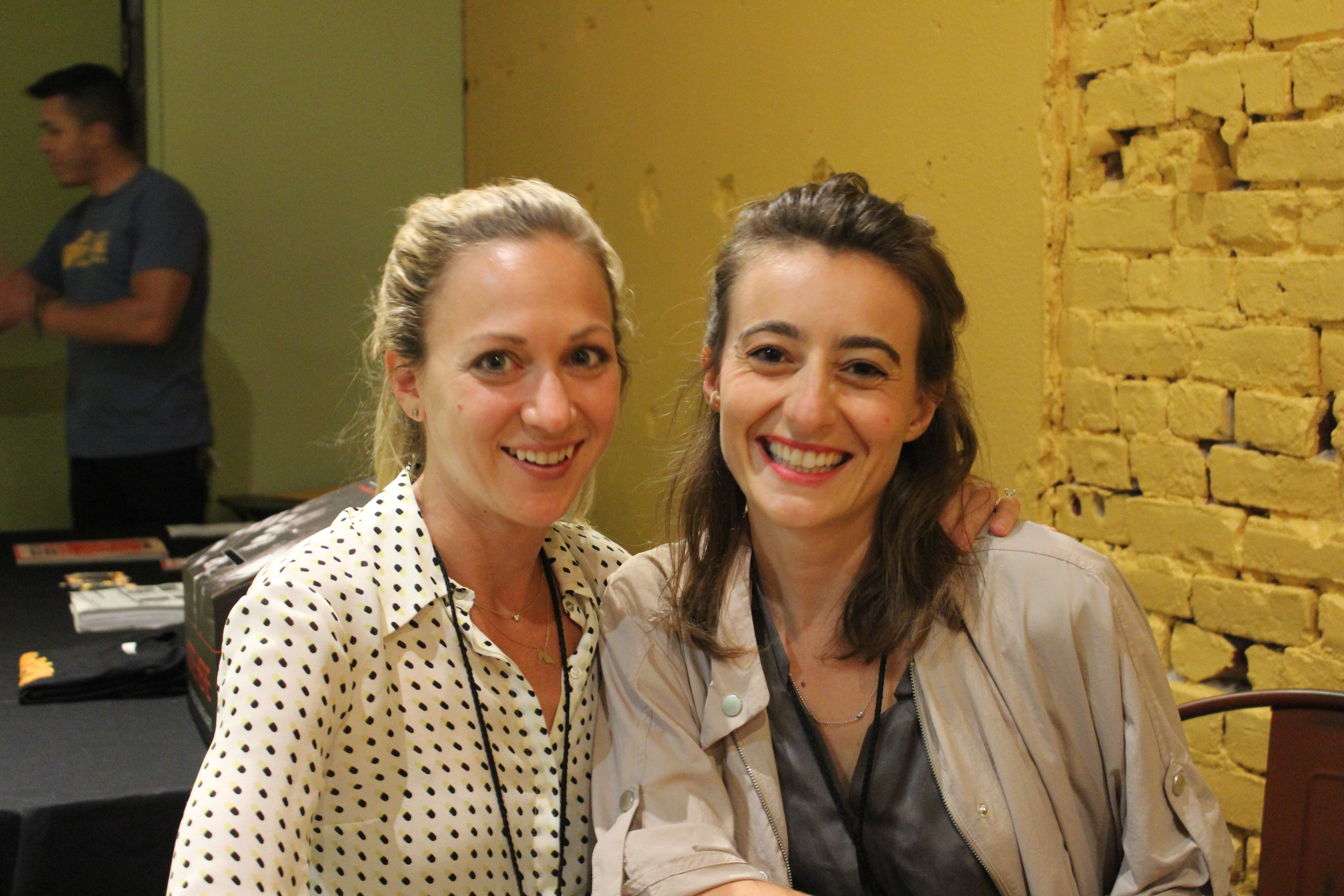 Eve Marson (left) with Dr. Feelgood producer Sara Goldblatt. Photo by Conor Yarbrough.