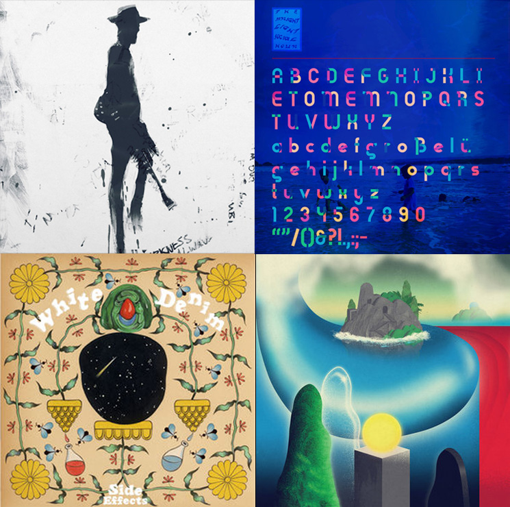 four album covers side by side in a square shape