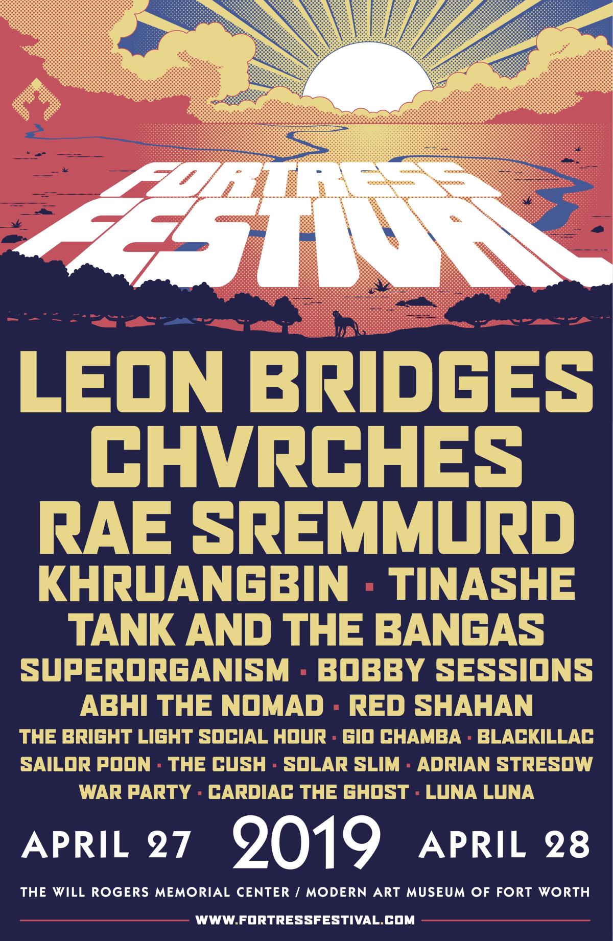 poster of an Illustrated sky and below are the names of performers at the festival.