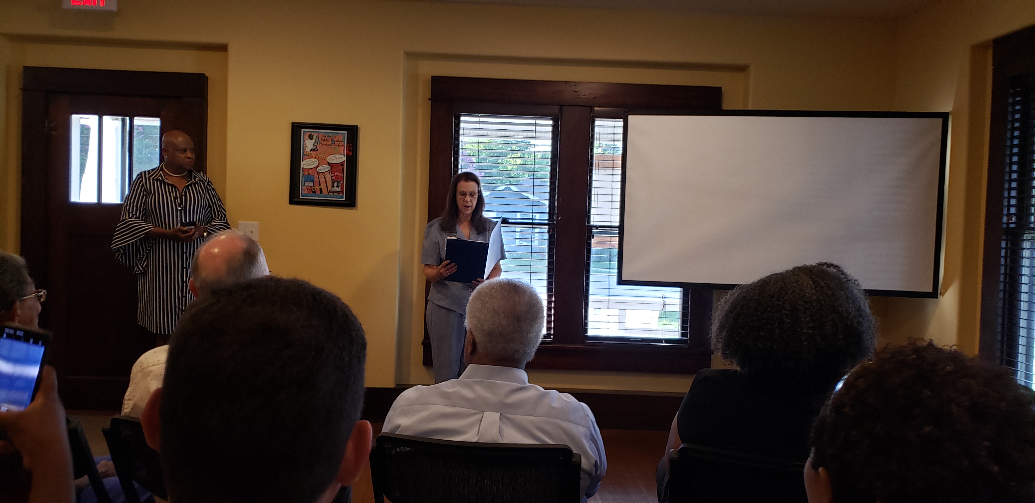 Mayor Hughson reads the Proclamation. KTSW 89.9