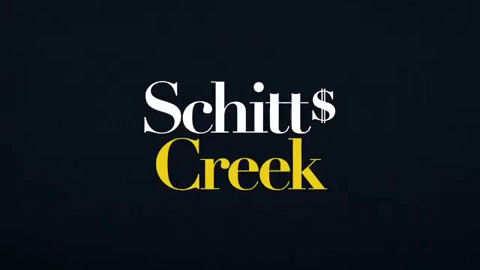 A gif of the title card of “Schitt’s Creek.”