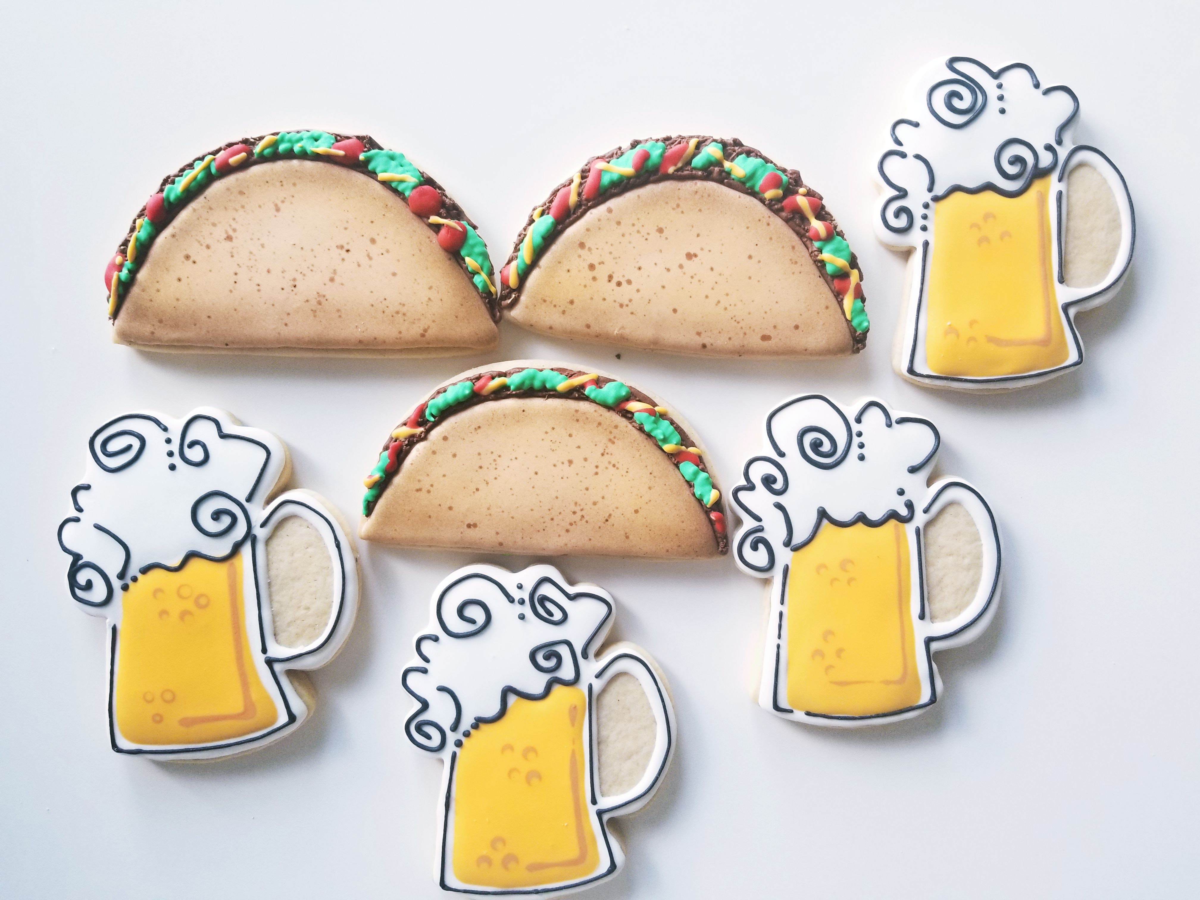 Tacos and beer illustration