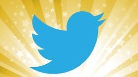 A small animated bird in front of a yellow starburst background.
