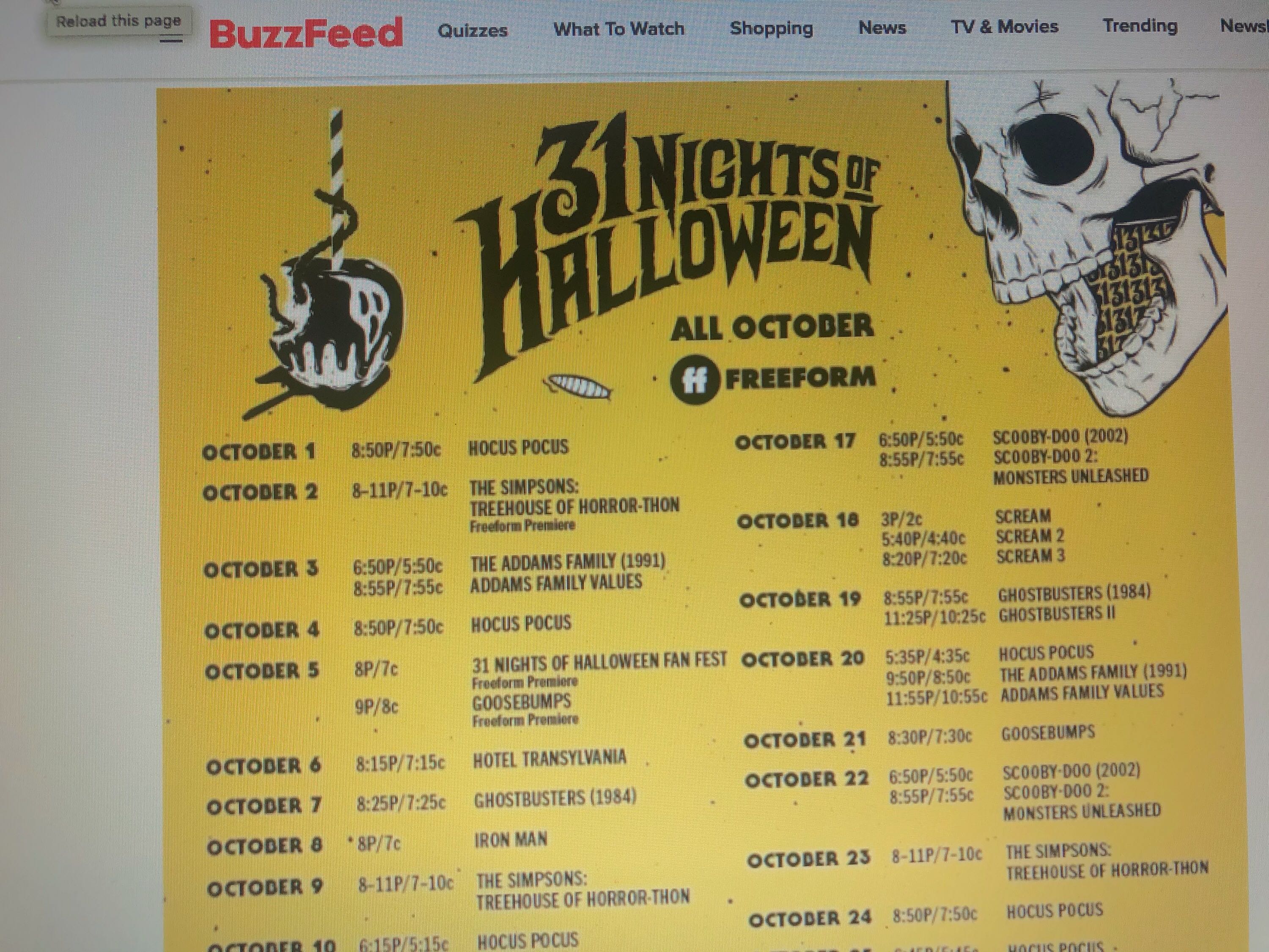 Movies, Halloween, Freeform, Buzzfeed