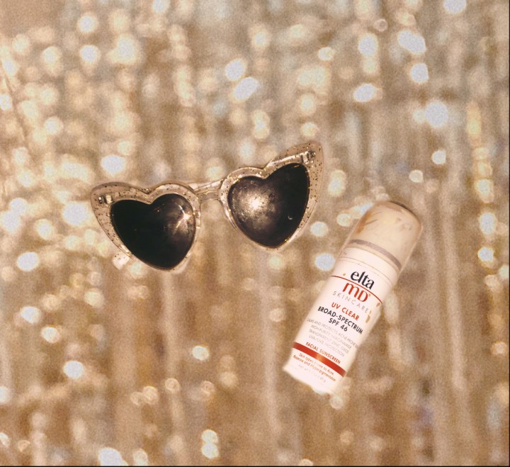 Sunglasses, Sun Screen, Gold, Sparkly