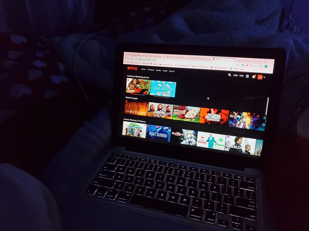 MacBook Pro on Netflix home page
