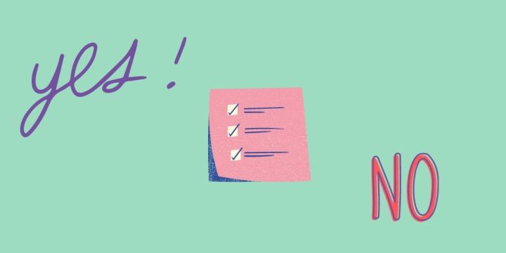 Yes or no on each side of a check box list