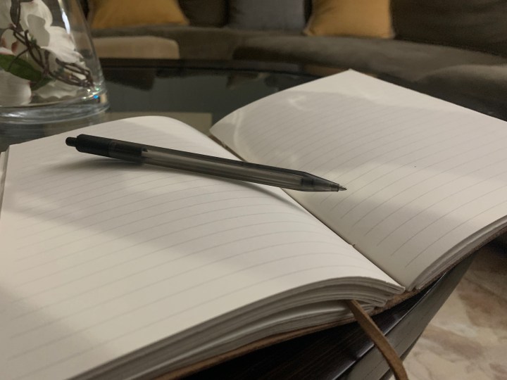 pen on a journal