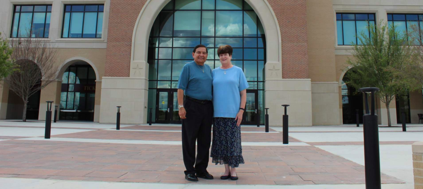 John and Chloe Navarrette at Texas State University