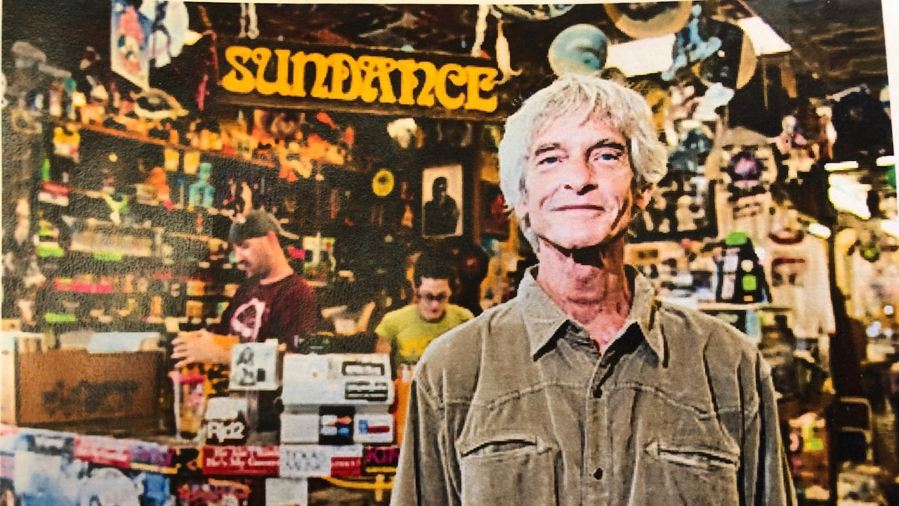 Bobby Barnard standing in Sundance Records & Tapes