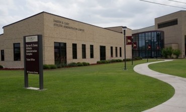 Photo is of the exterior of the Athletic Administration Complex
