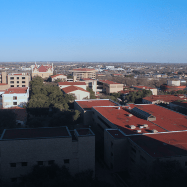 texas state campus seen from high up