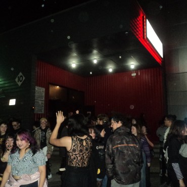 The exterior of Emos in Austin after The Garden Concert on 11/11 as the crowd exited out