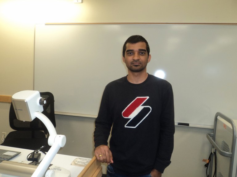 Mahesh, a grad student working at the Computer Information Systems Lab, located in the McCoy College of Business
