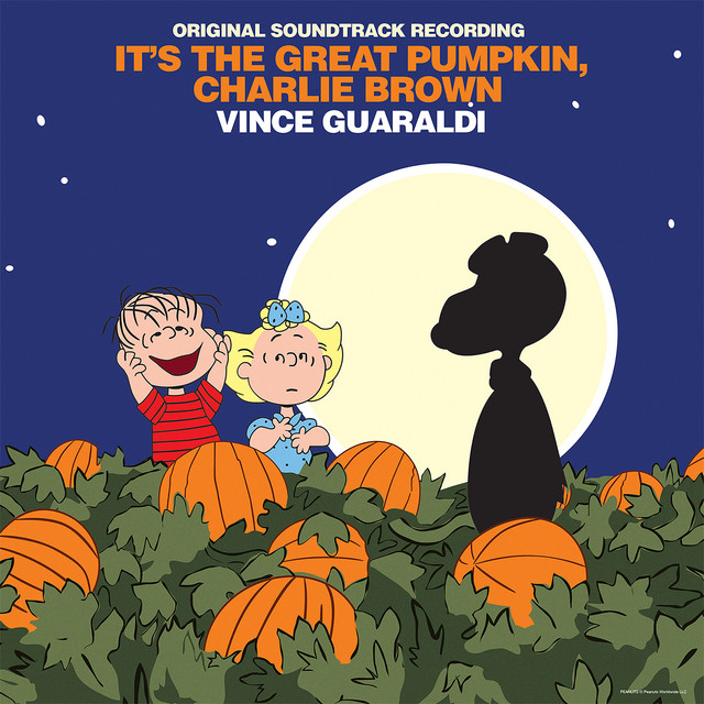 The cover art portrays Linus and Sally in a pumpkin patch meeting the great pumpkin, which appears as an enlarged silhouette of Snoopy. 