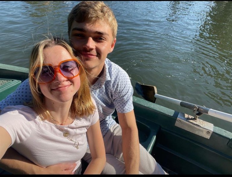 Couple rides in Kayak.