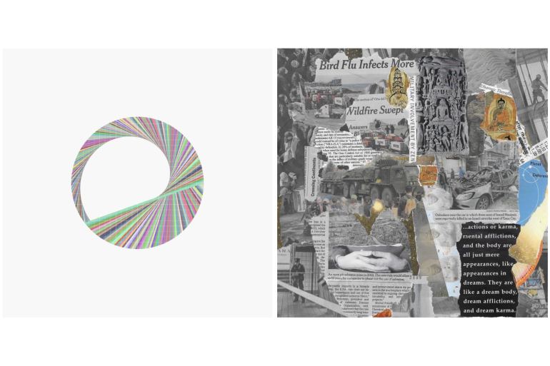 Austerity Gospel by Matt Abajian is featured on the left, and Dry Riverbeds by Matt Abajian and Tom Jennings is featured on the right.