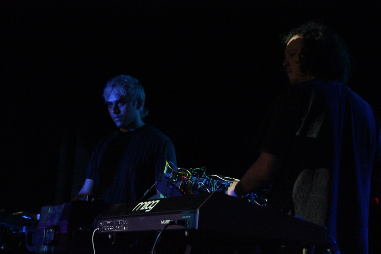 Matt and Ernesto playing the synth from Alma Muneca