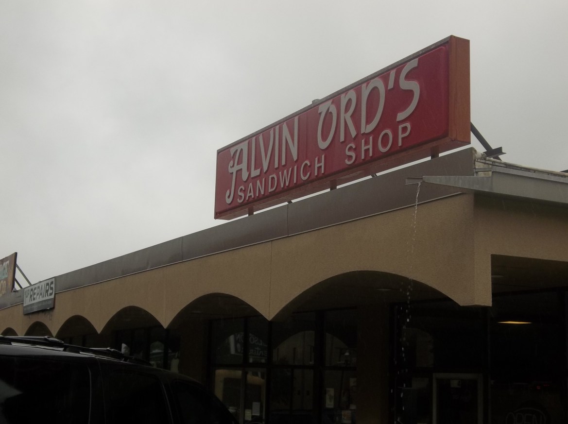 Alvin Ord's store sign outside the establishment.