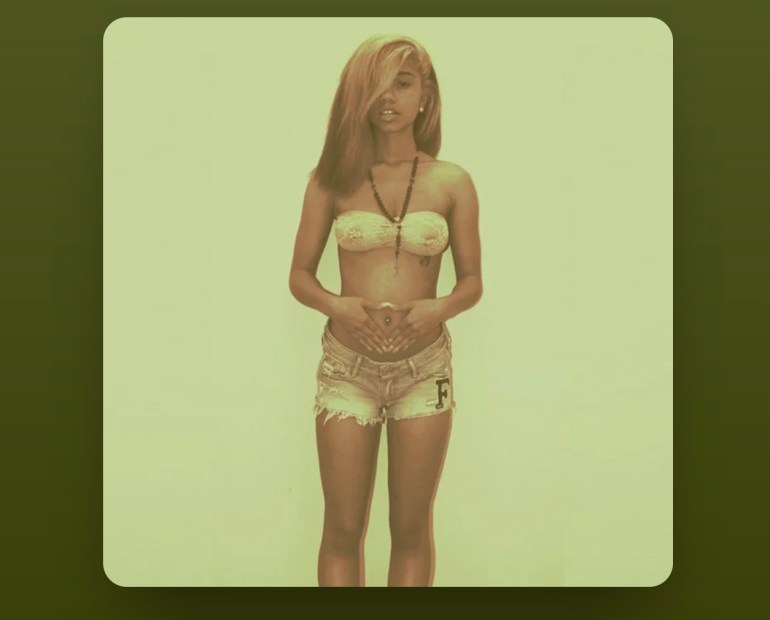 Album artwork for The Rockwood Escape Plan featuring a woman standing against a pale green background with a muted green border