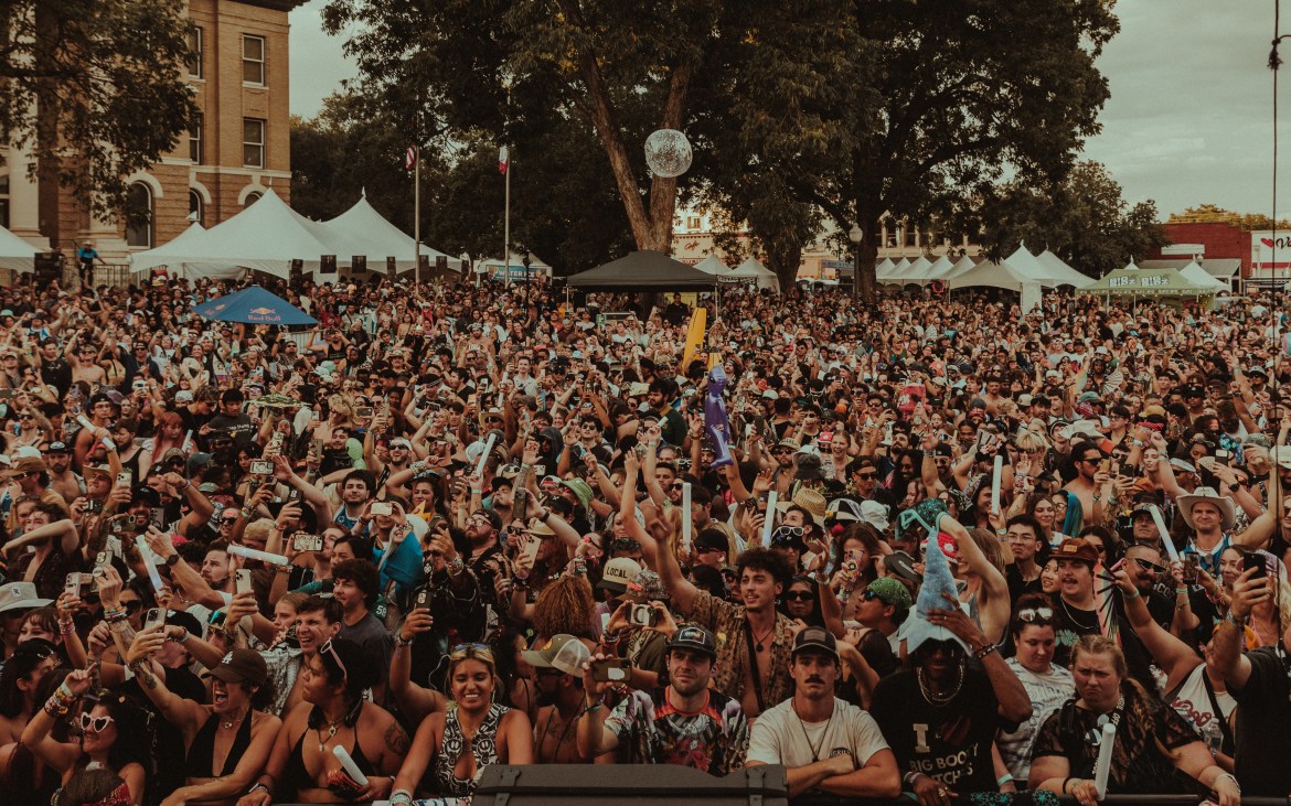 Stage view of the crowd at the San Marcos Block Party in 2026